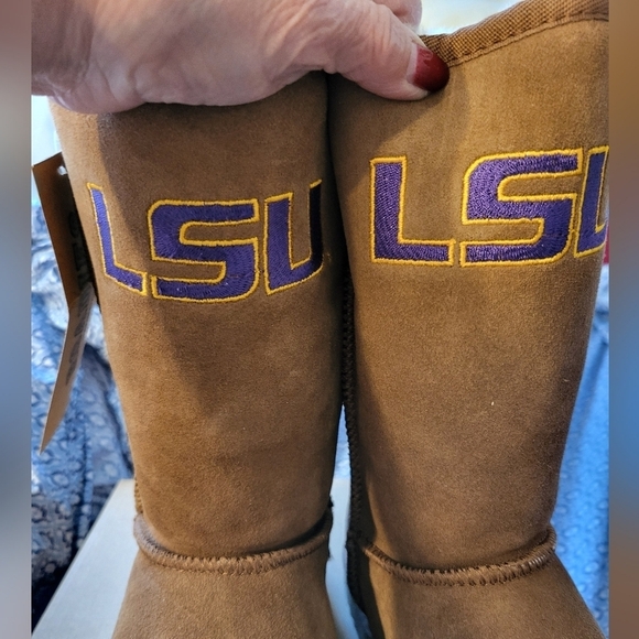 LSU GEAUX Tigers Roadies Women's size 9 Leather, Wool boots NEW - Picture 15 of 16